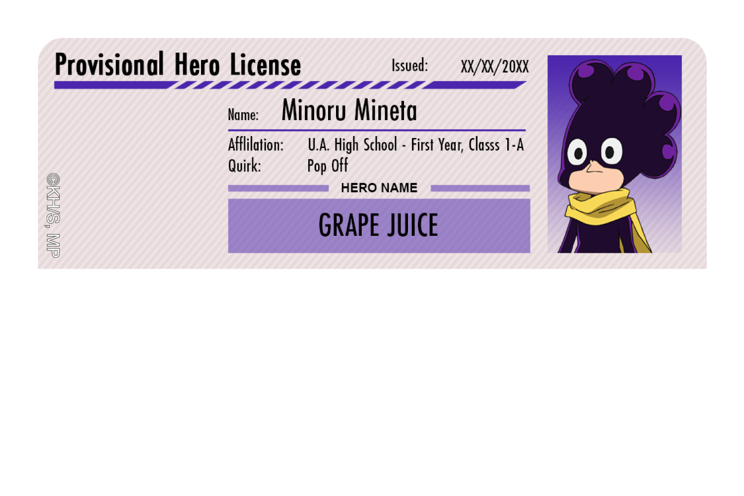 Hero License - Minoru Mineta
