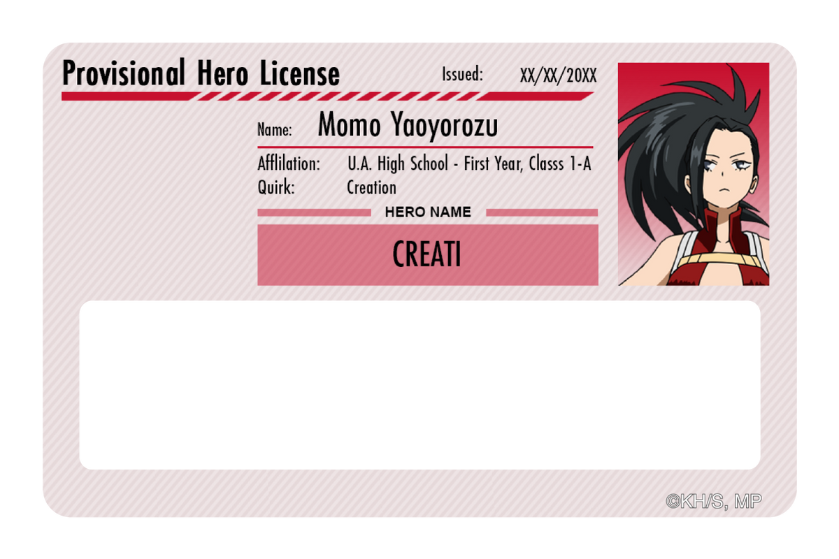 Hero License - Momo Yaoyorozu