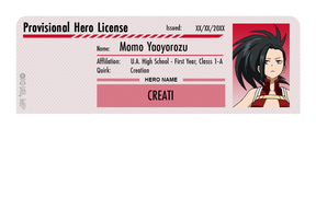Hero License - Momo Yaoyorozu