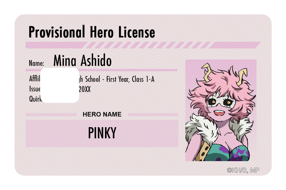 Hero License - Mina Ashido - Card Covers - My Hero Academia - CUCU Covers