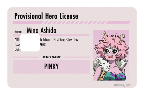 Hero License - Mina Ashido - Card Covers - My Hero Academia - CUCU Covers