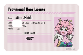 Hero License - Mina Ashido