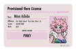 Hero License - Mina Ashido - Card Covers - My Hero Academia - CUCU Covers