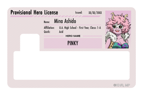 Hero License - Mina Ashido - Card Covers - My Hero Academia - CUCU Covers