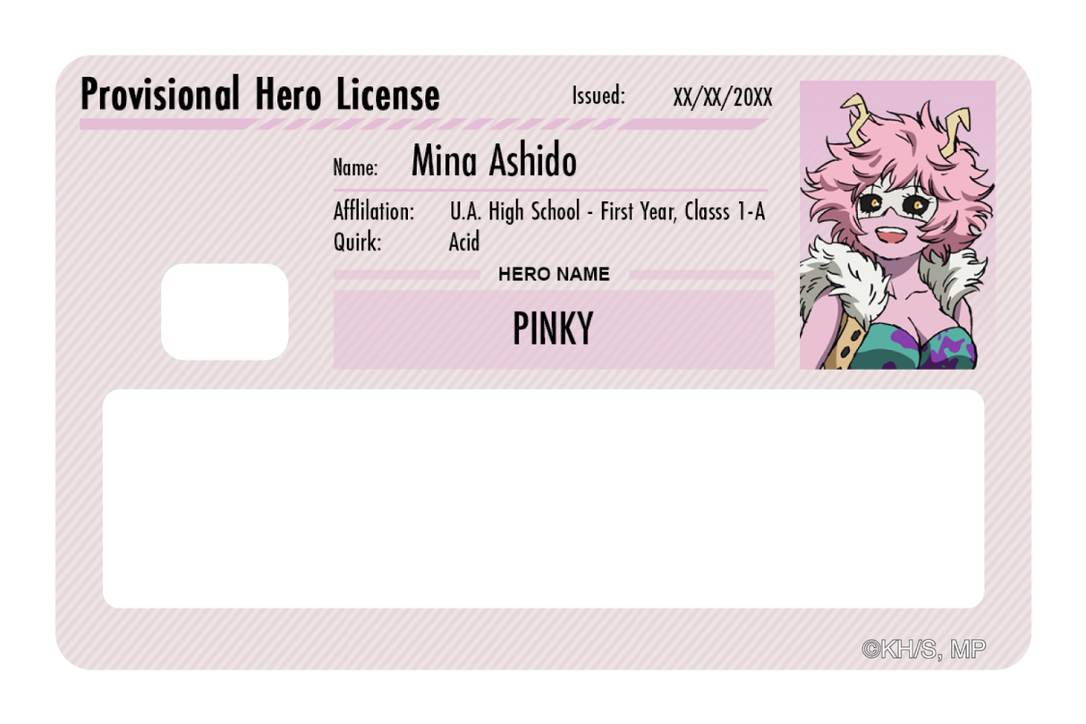 Hero License - Mina Ashido - Card Covers - My Hero Academia - CUCU Covers