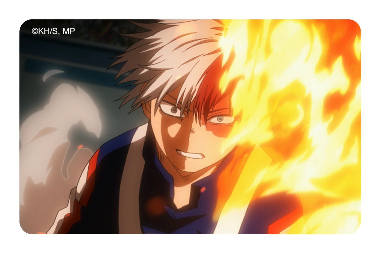 Shoto uses his fire - Card Covers - My Hero Academia - CUCU Covers