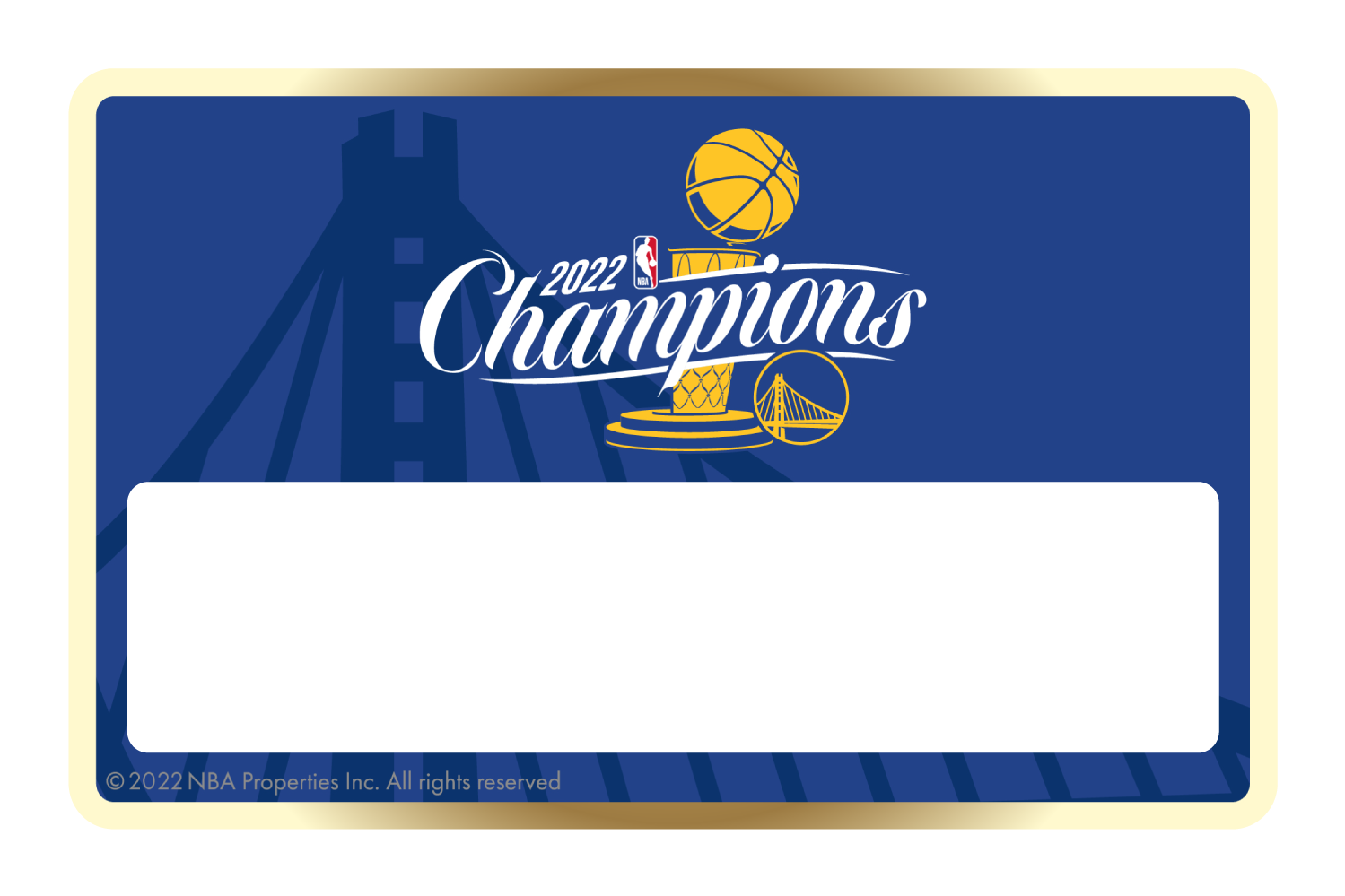 2022 NBA Champions: Golden State Warriors - Gold Ring