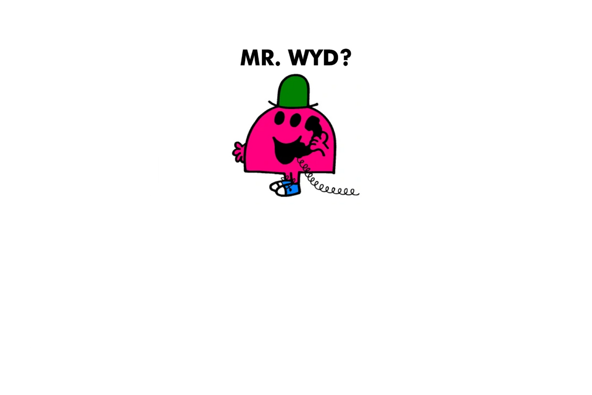 Mr. WYD?