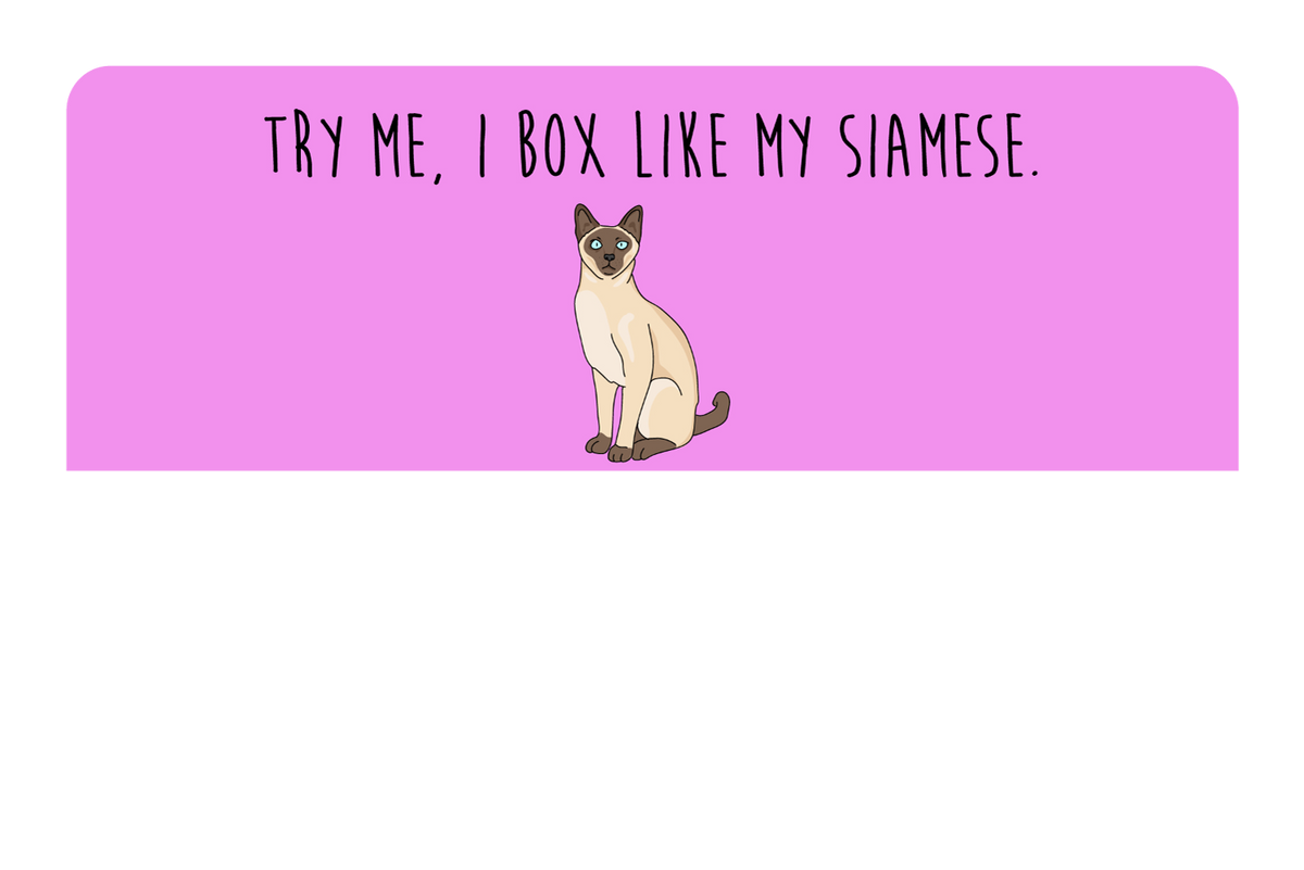 Try me, I box like my Siamese
