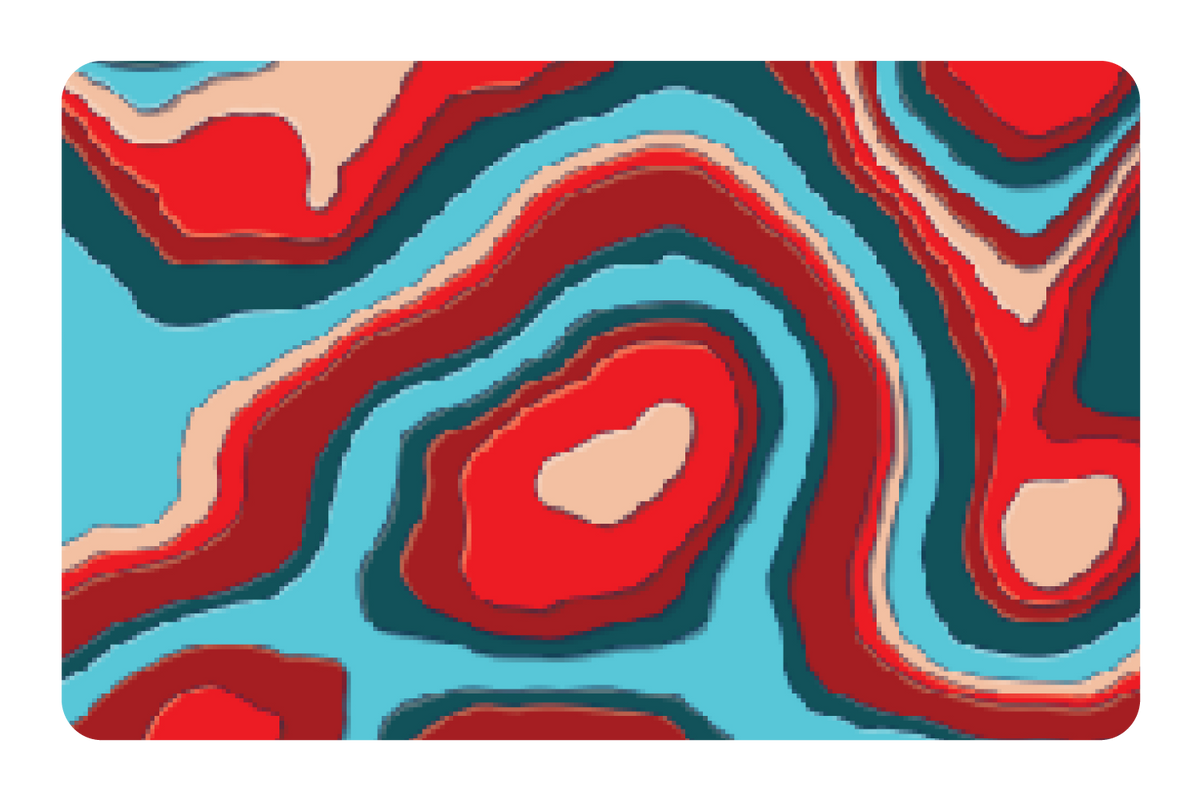 TopographyTeal and Red
