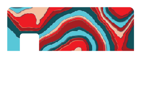 TopographyTeal and Red