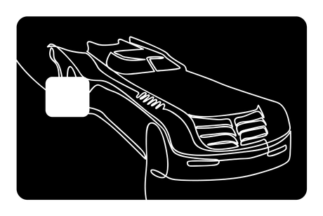 Bat Mobile Line Art