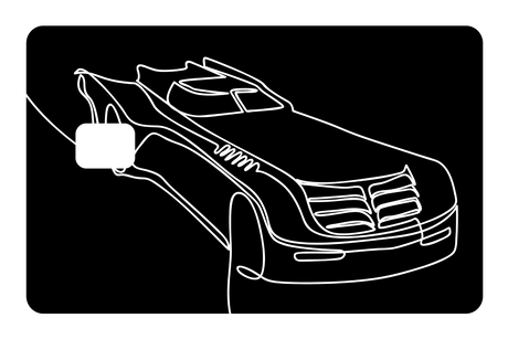 Bat Mobile Line Art