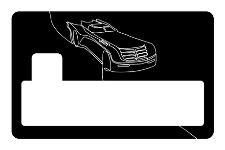 Bat Mobile Line Art