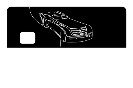 Bat Mobile Line Art