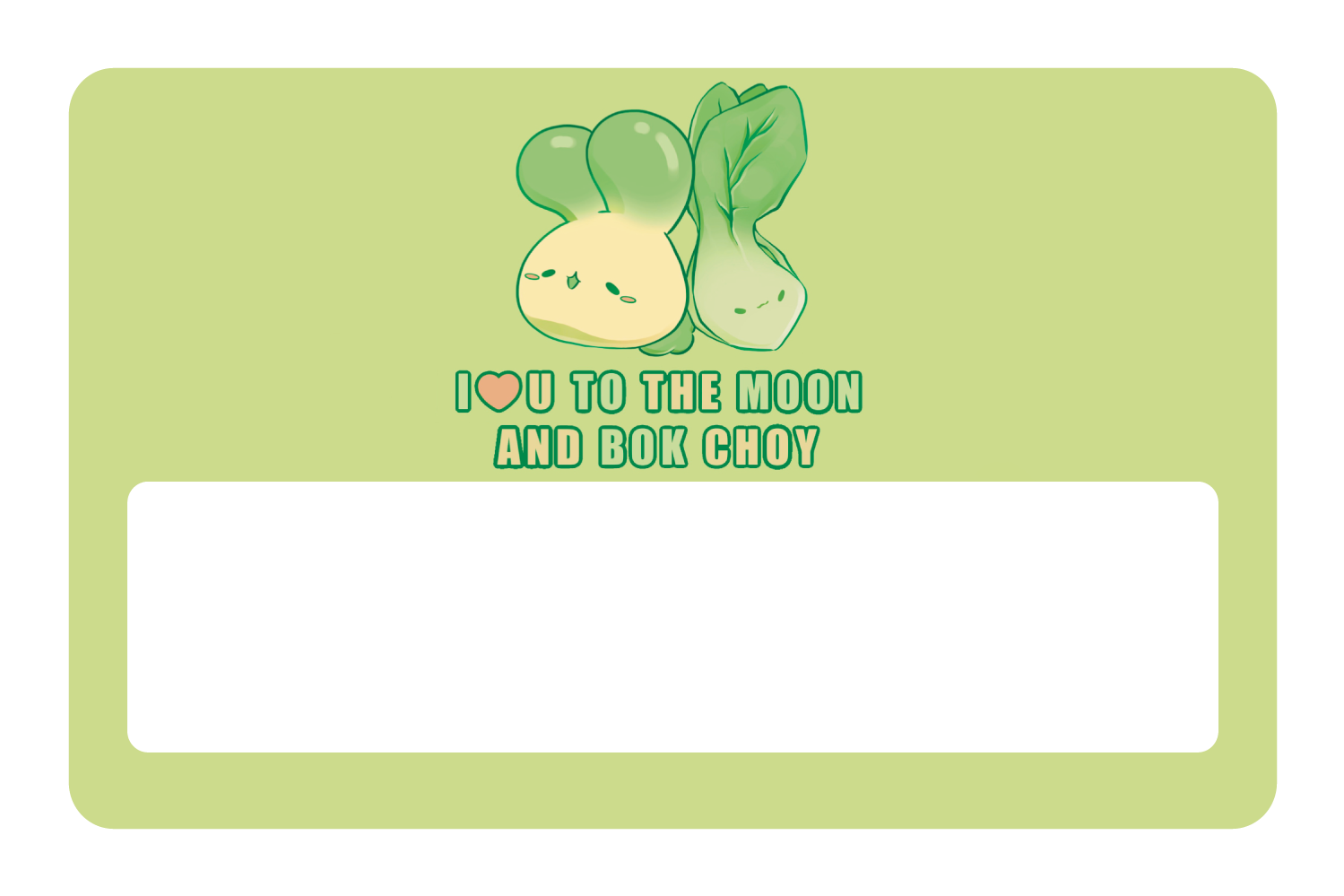 To the Moon and Bok Choy
