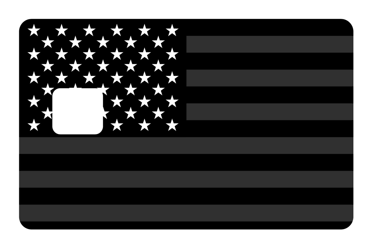 USA Flag Black