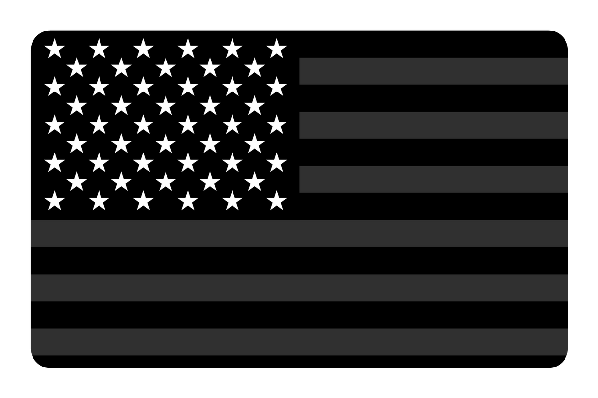 USA Flag Black