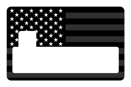 USA Flag Black