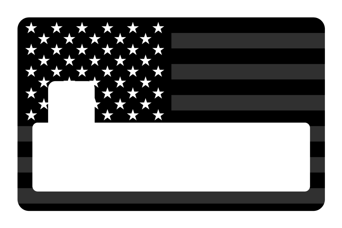 USA Flag Black