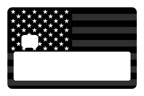 USA Flag Black