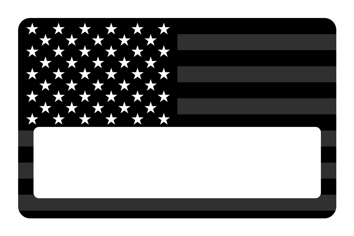USA Flag Black