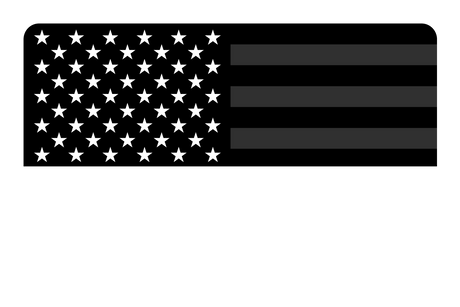 USA Flag Black