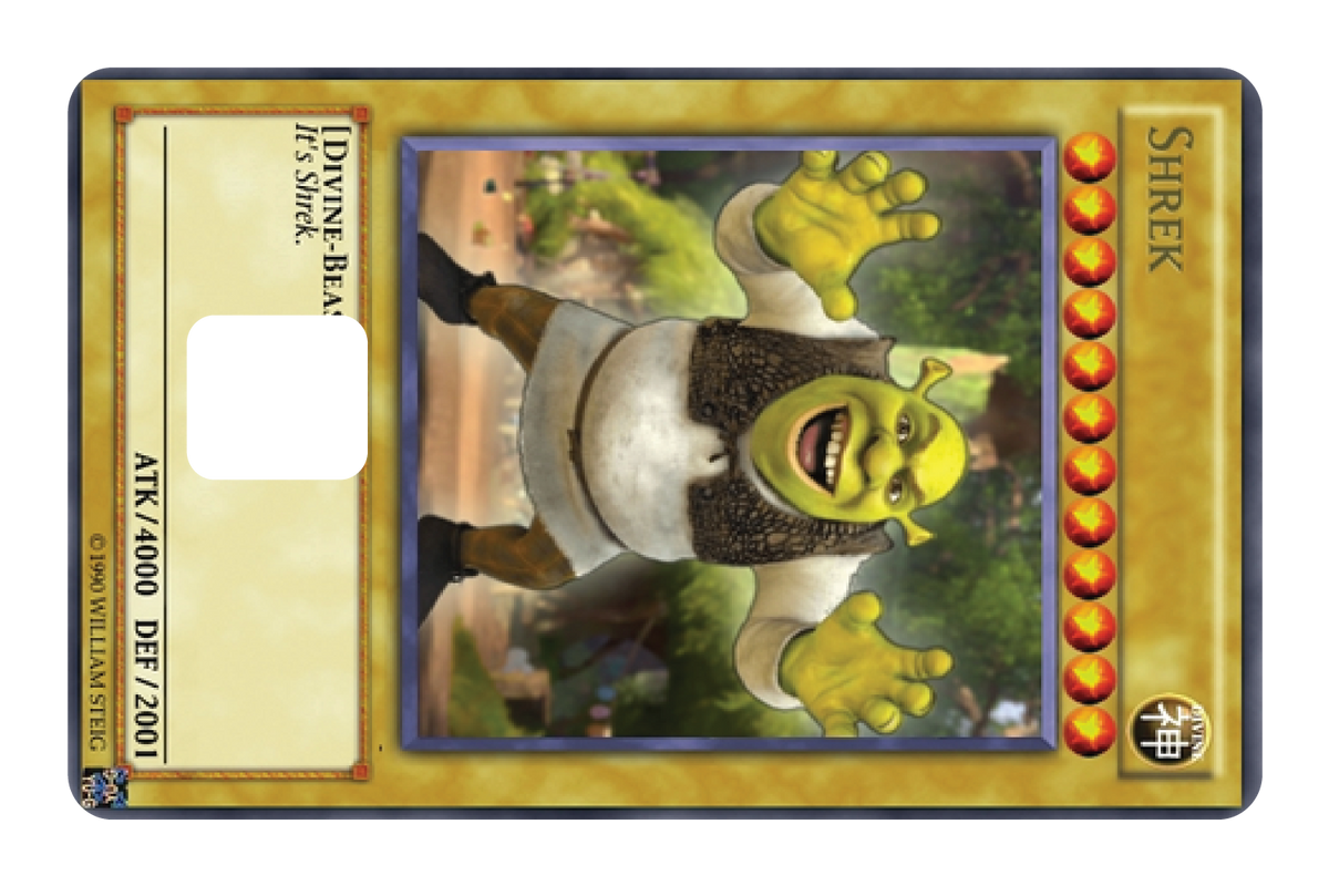 shrek yugioh card Divine Beast Style:Noob Combo All cards will be Seeking Scans of Promotional