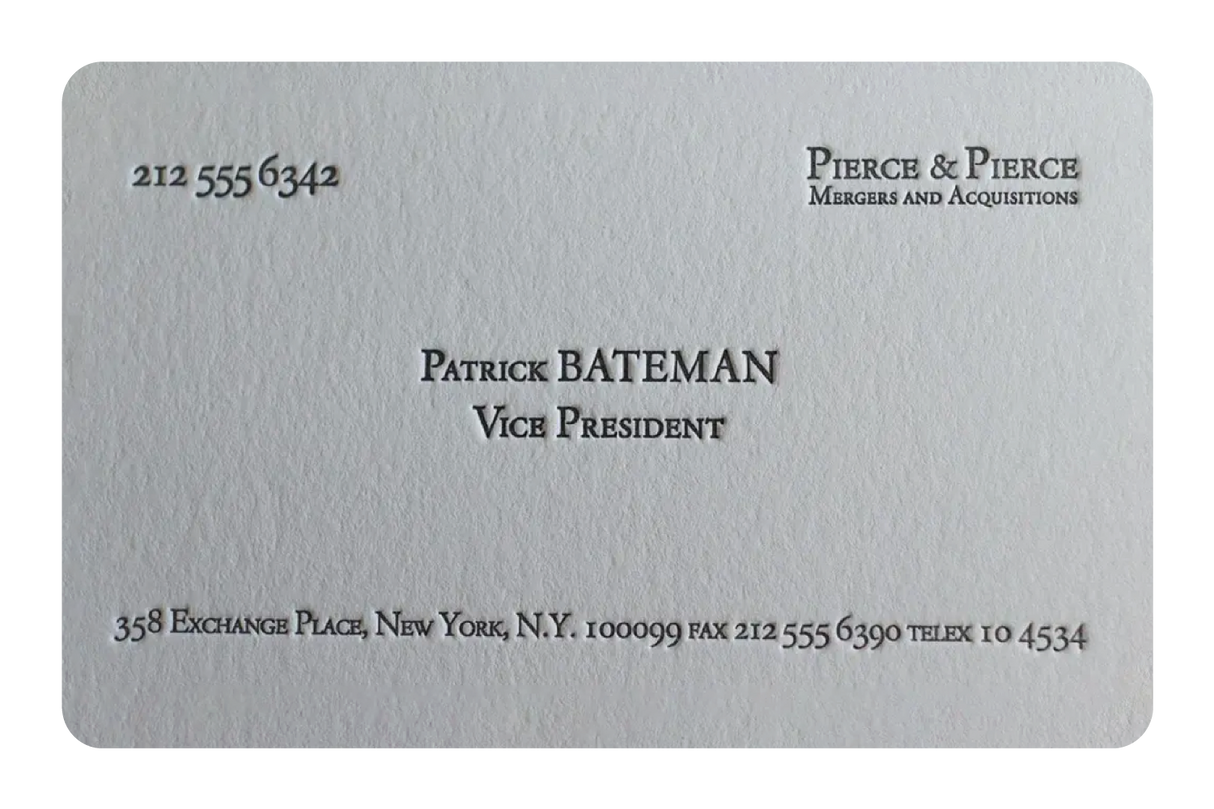 Patrick Bateman Card