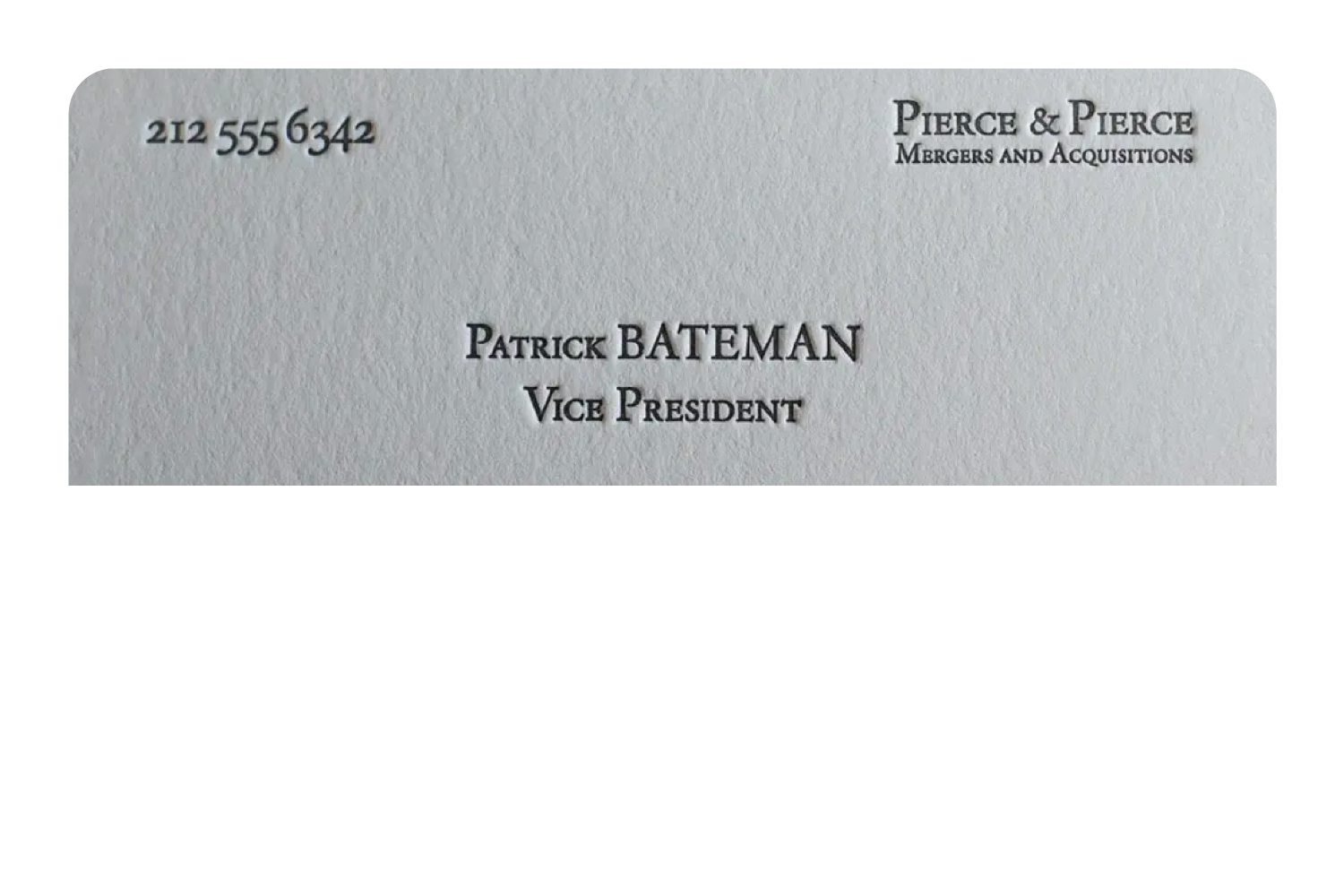 Patrick Bateman Card