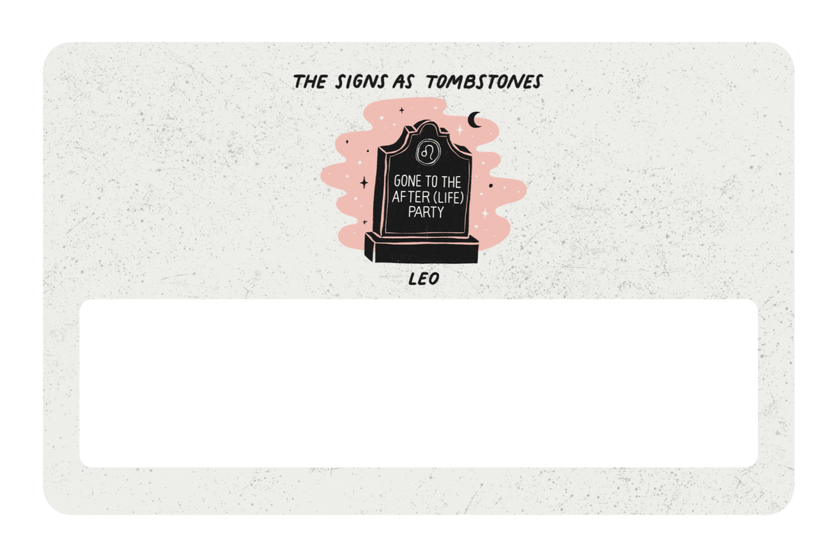 Leo as a Tombstone