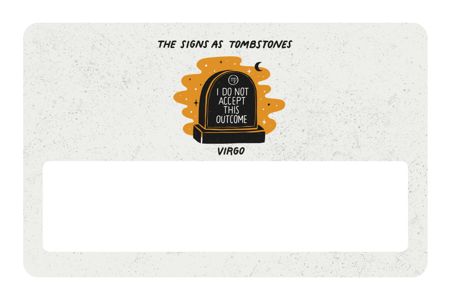 Virgo as a Tombstone