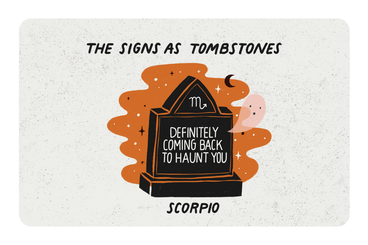 Scorpio as a Tombstone