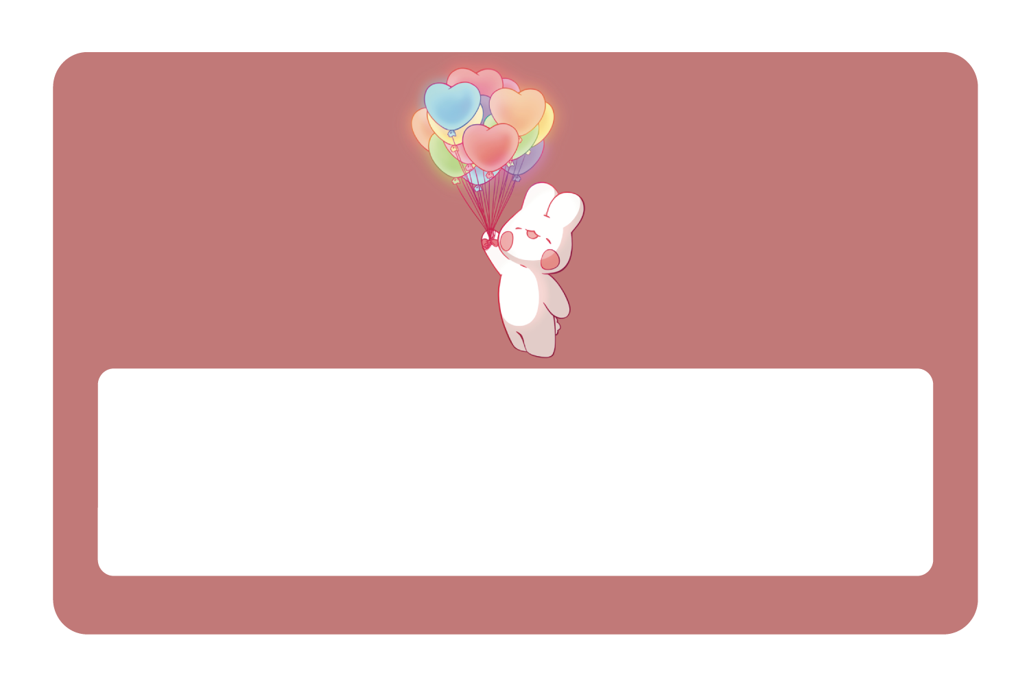 Rainbow Balloon Bunny