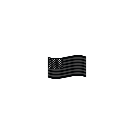 USA Flag Black