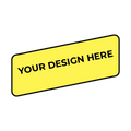 Custom Decal - Slanted Rectangle (Large ~ 10" / 25cm)