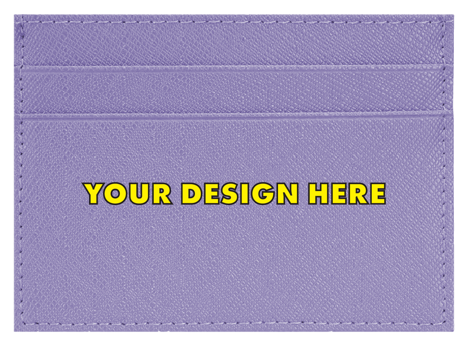 Create Your Own - Leather Card Holder (Purple)
