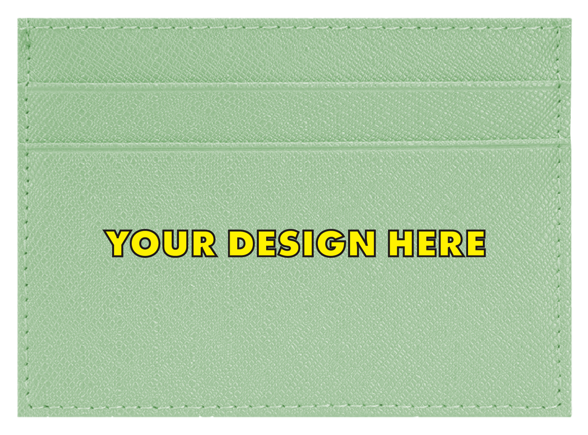 Create Your Own - Leather Card Holder (Green)