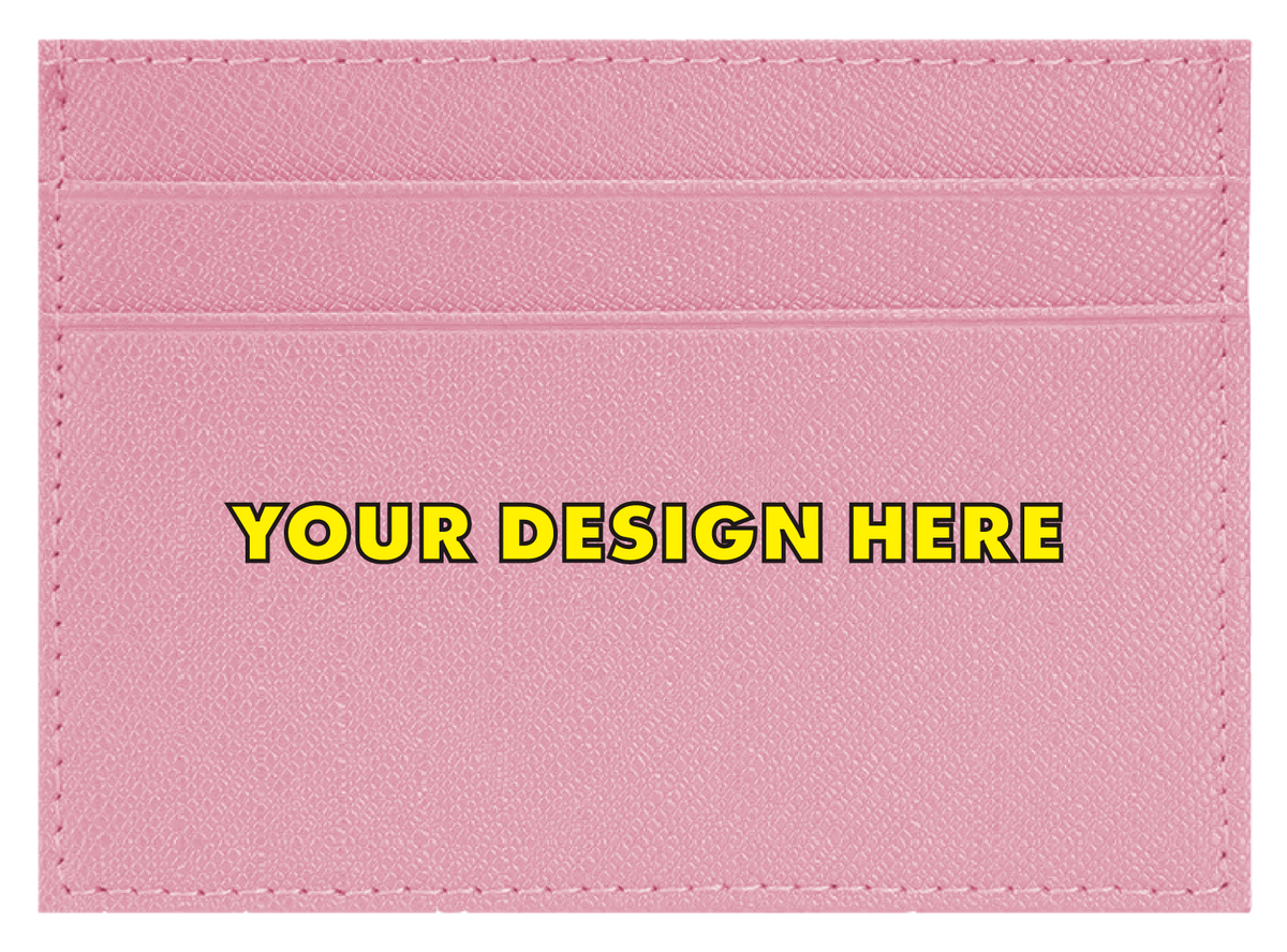 Create Your Own - Leather Card Holder (Pink)