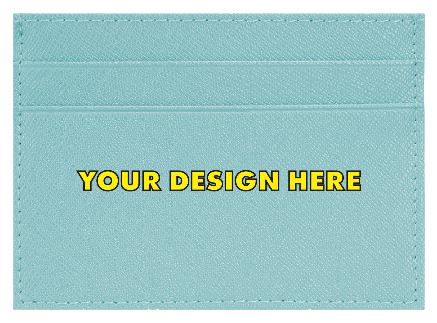 Create Your Own - Leather Card Holder (Teal)