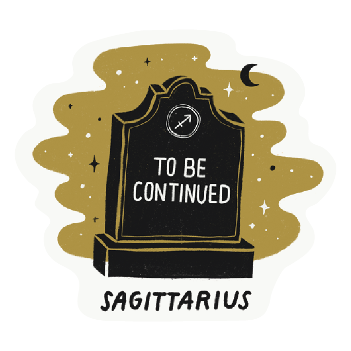 Sagittarius as a Tombstone