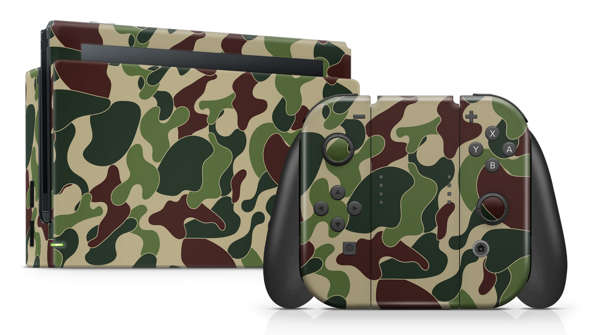 Nintendo Switch 17 Skin Ape Camo Green