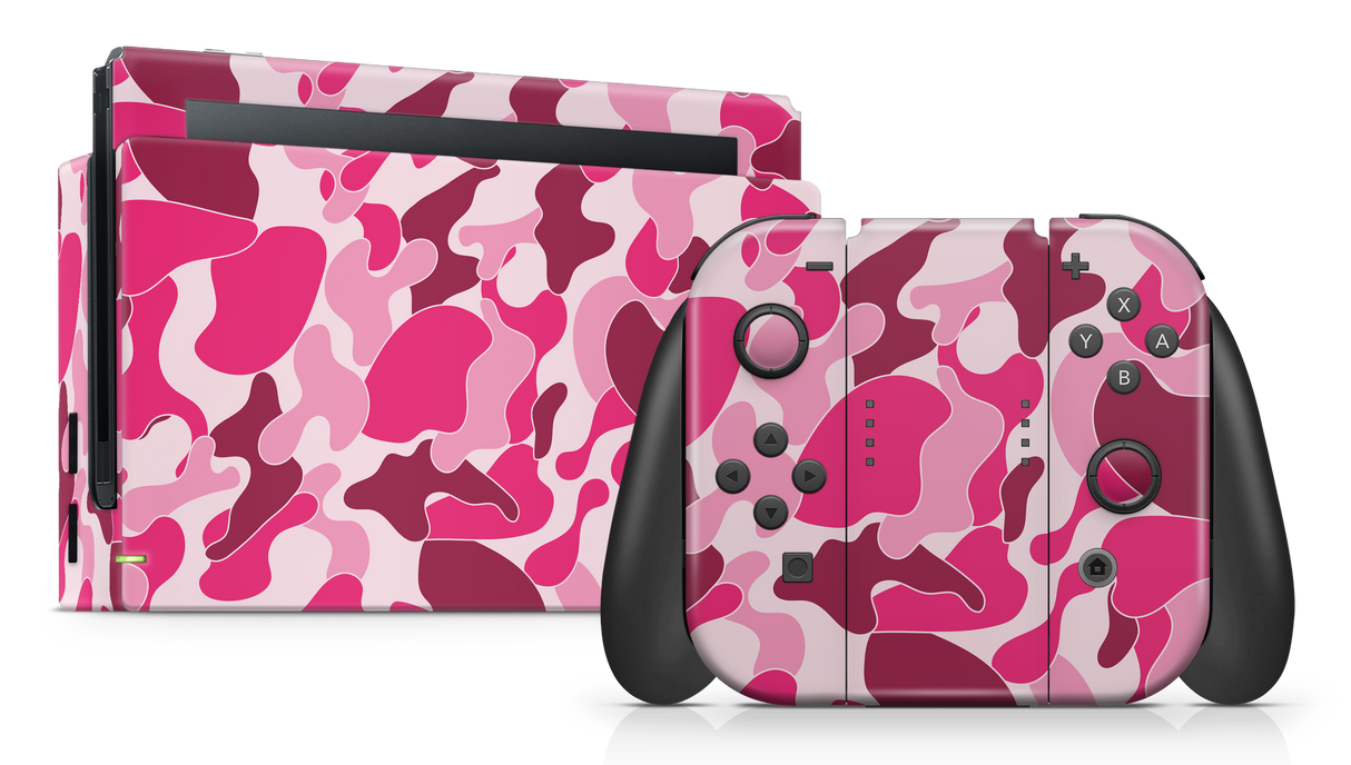 Nintendo Switch 17 Skin Ape Camo Pink