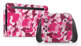 Nintendo Switch 17 Skin Ape Camo Pink