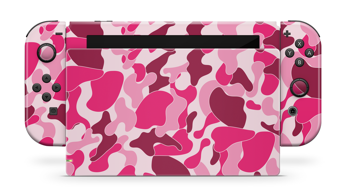 Nintendo Switch 17 Skin Ape Camo Pink