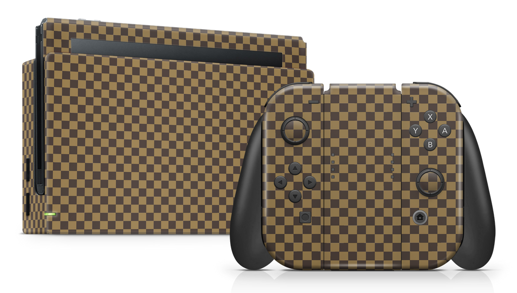 Nintendo Switch 17 Skin Checkers brown