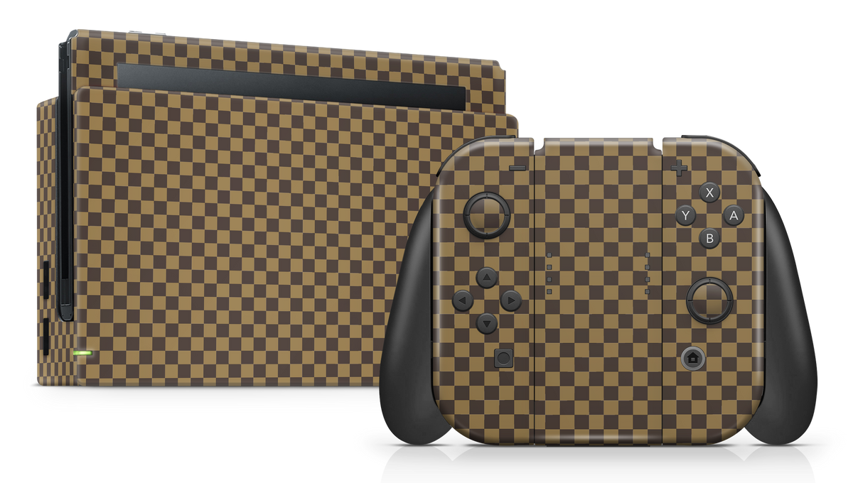Nintendo Switch 17 Skin Checkers brown