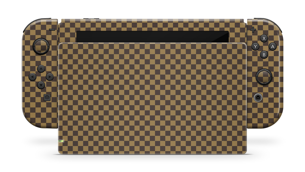 Nintendo Switch 17 Skin Checkers brown