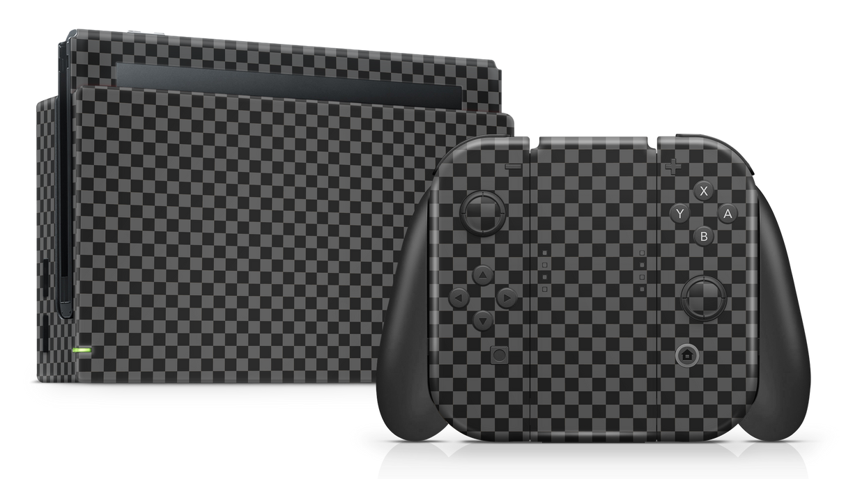 Nintendo Switch 17 Skin Checkers black