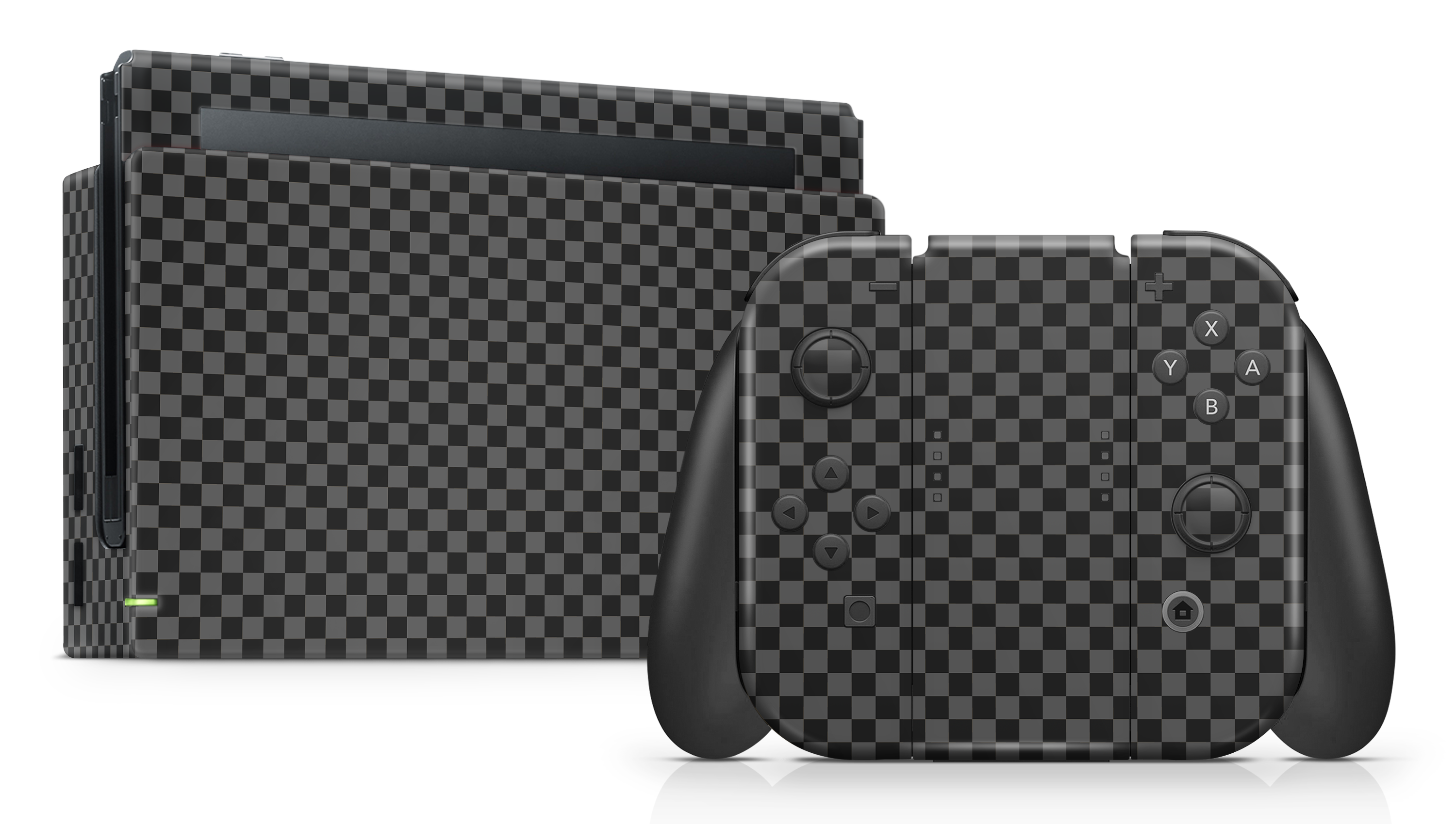 Nintendo Switch 17 Skin Checkers black